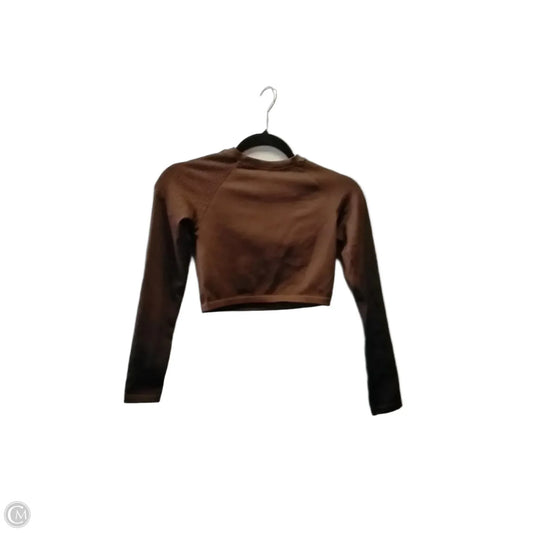 Athletic Top Long Sleeve Crewneck By Offline In Brown, Size: S