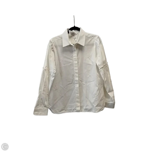 Top Long Sleeve Designer By Max Mara In White, Size: 12