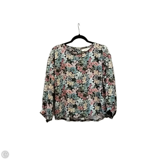 Blouse Long Sleeve By Loft In Floral Print, Size: S