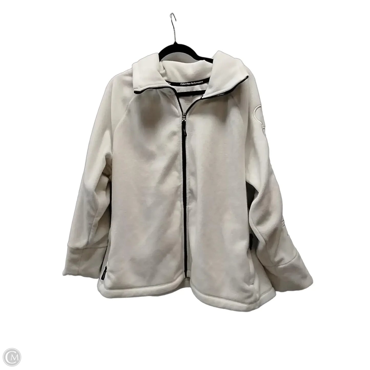 Jacket Fleece By Calvin Klein Performance In White, Size: 2x