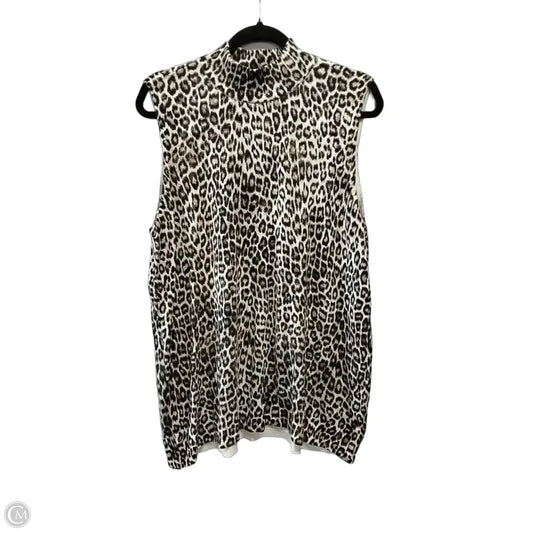 Top Sleeveless By Chicos In Animal Print, Size: Xl