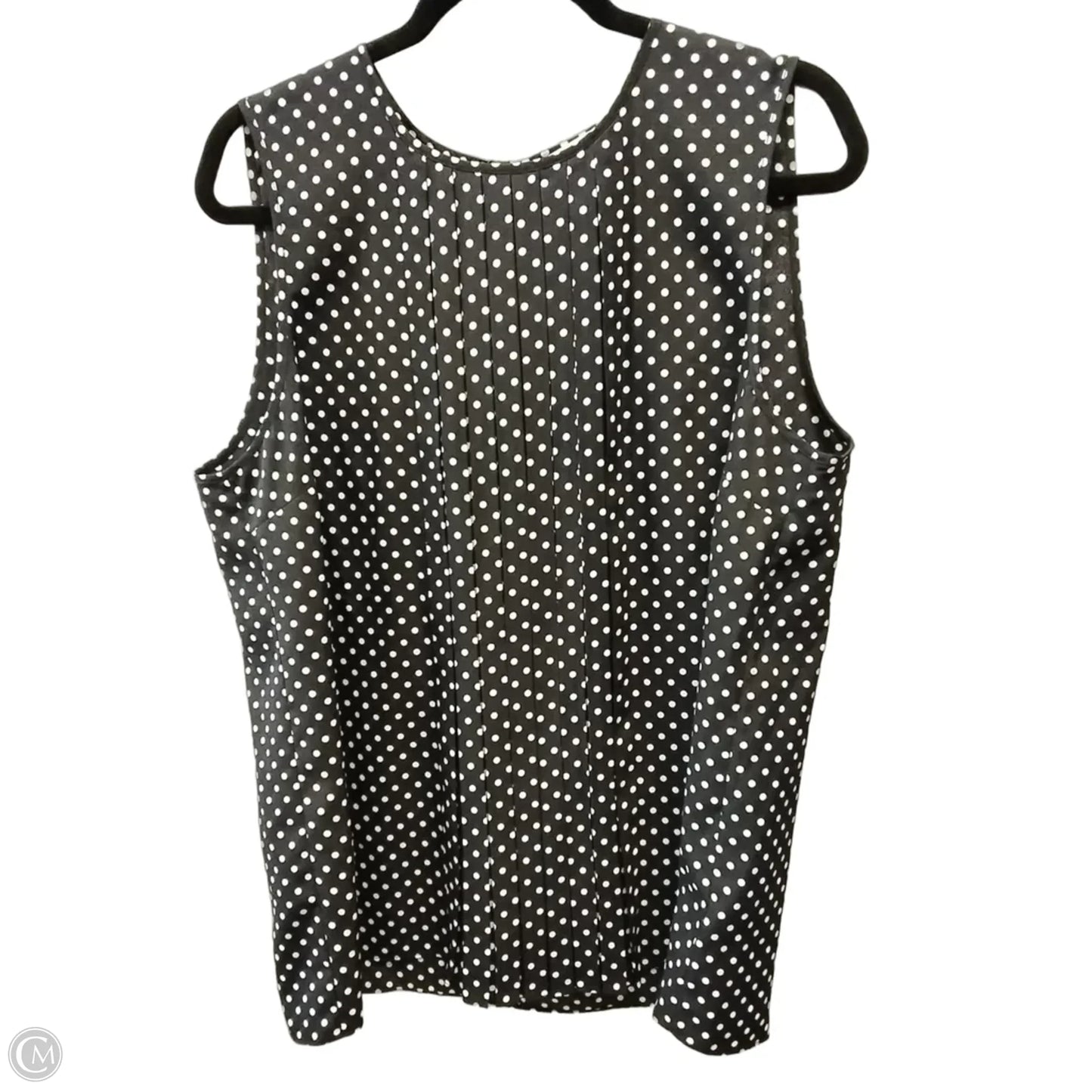 Blouse Sleeveless By Michael By Michael Kors In Polkadot Pattern, Size: Xl