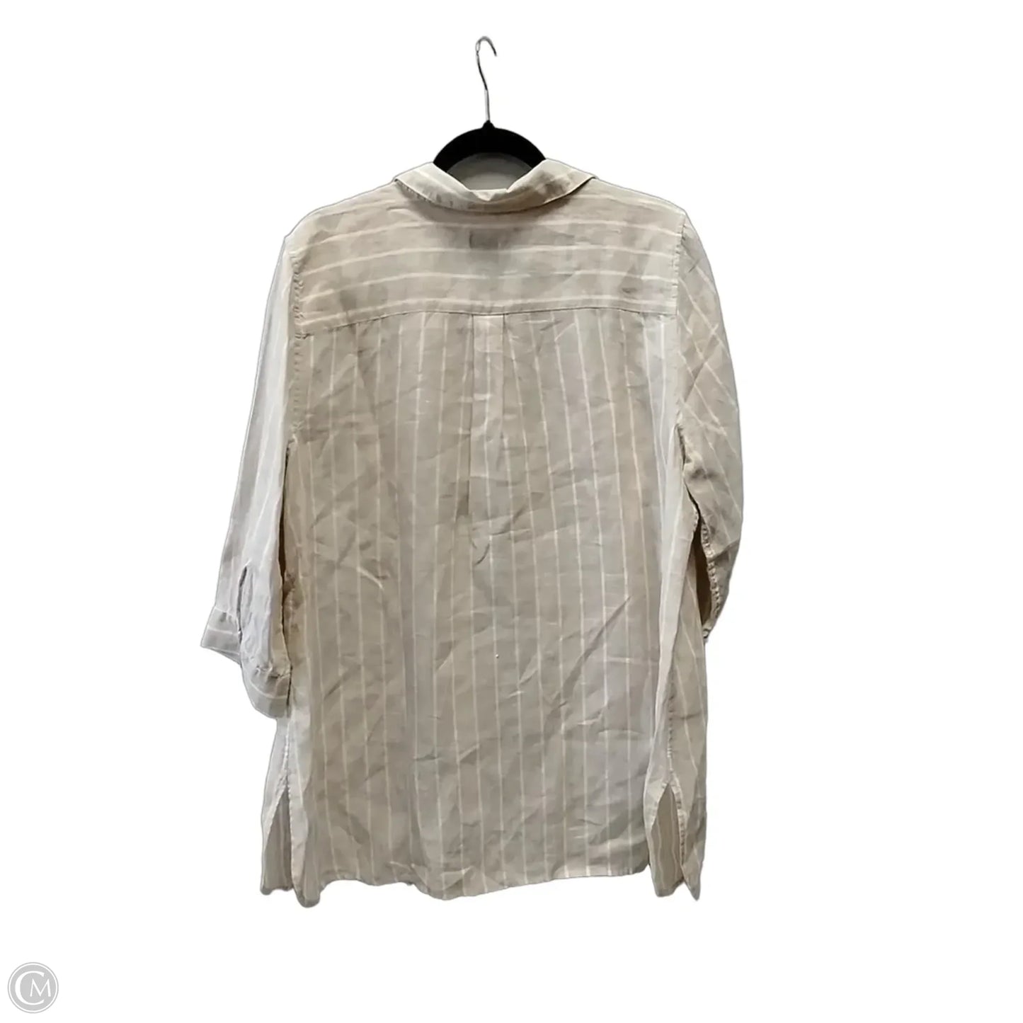 Top Long Sleeve By Chicos In Striped Pattern, Size: Xl