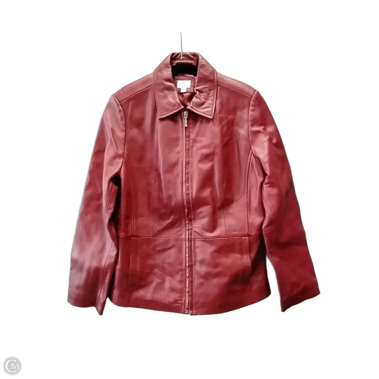 Coat Leather By Apt 9 In Red, Size: M