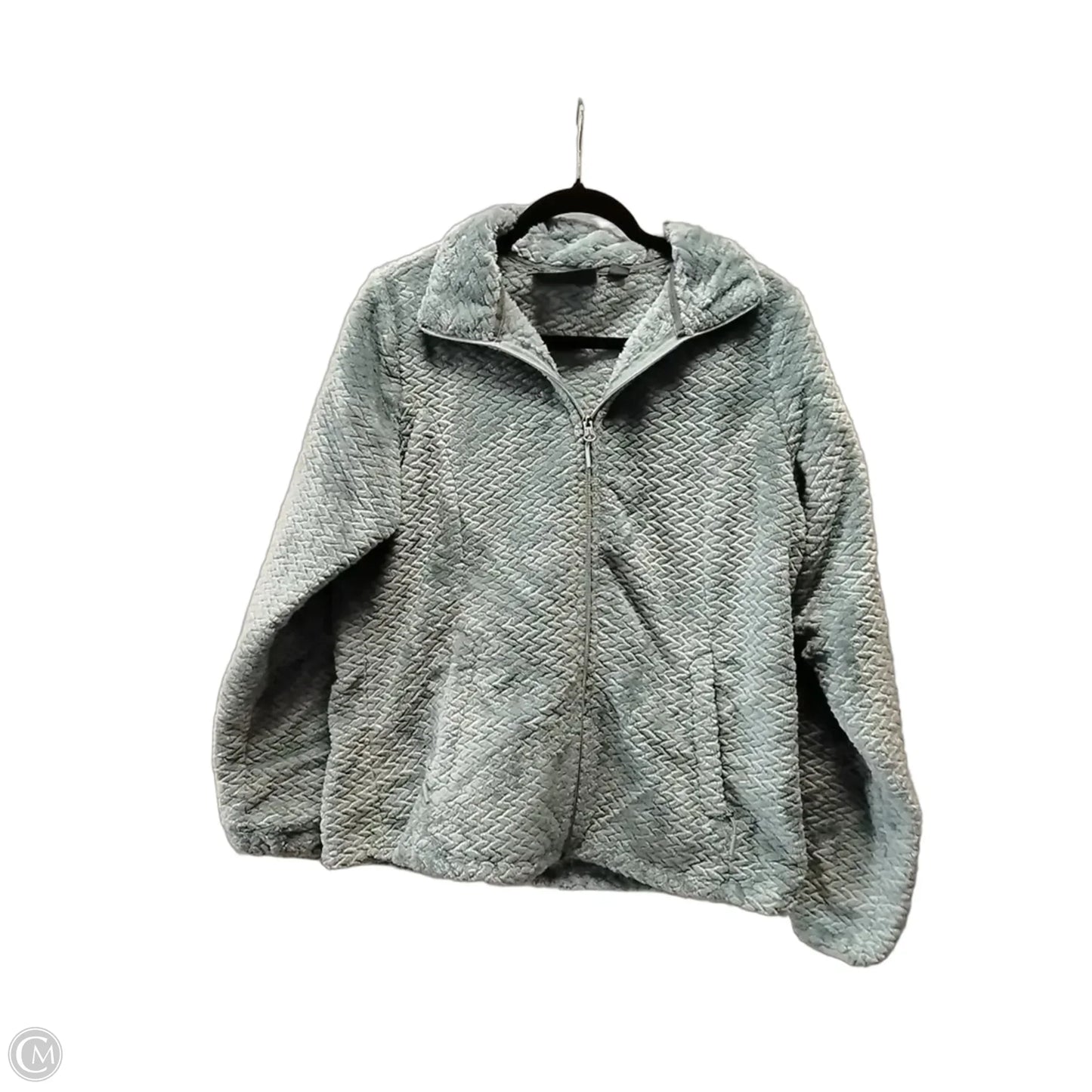 Jacket Fleece By Free Country In Grey, Size: M