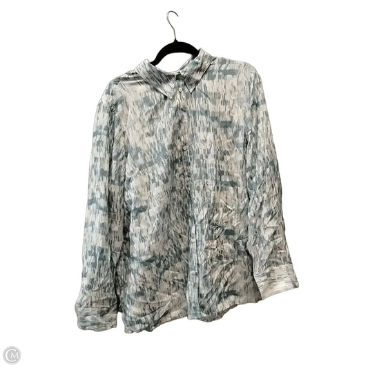 Top Long Sleeve By Banana Republic In Blue, Size: Xl