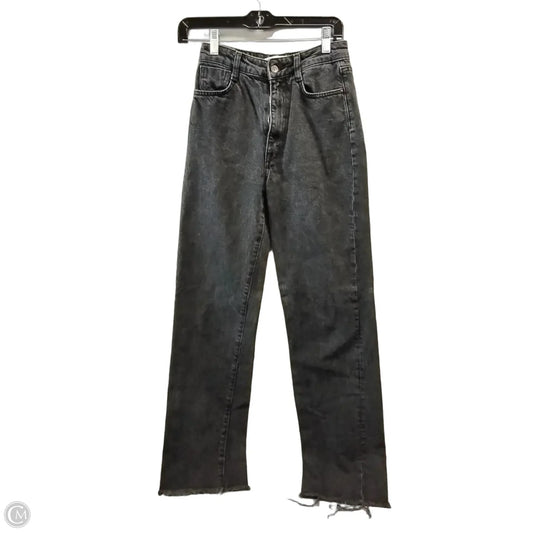 Jeans Wide Leg By Zara In Black Denim, Size: 2