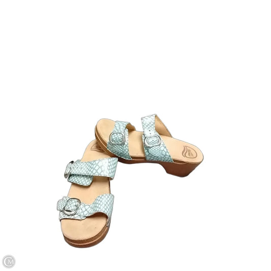 Shoes Heels Wedge By Dansko In Blue, Size: 6
