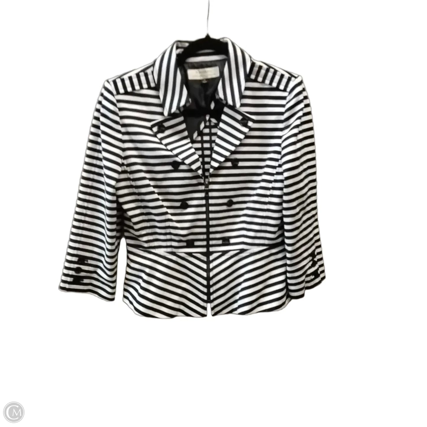 Blazer By Tahari In Striped Pattern, Size: 12