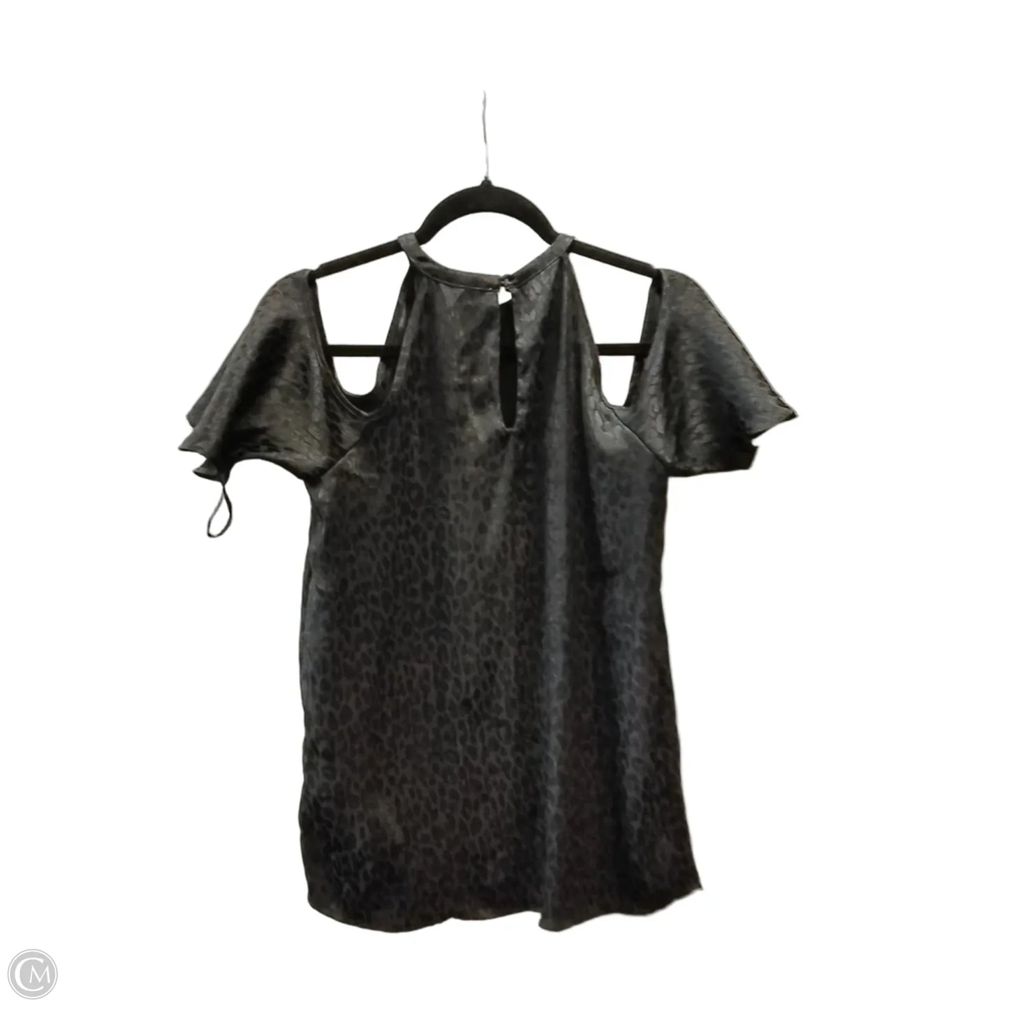 Blouse Short Sleeve By Michael By Michael Kors In Black, Size: Xs
