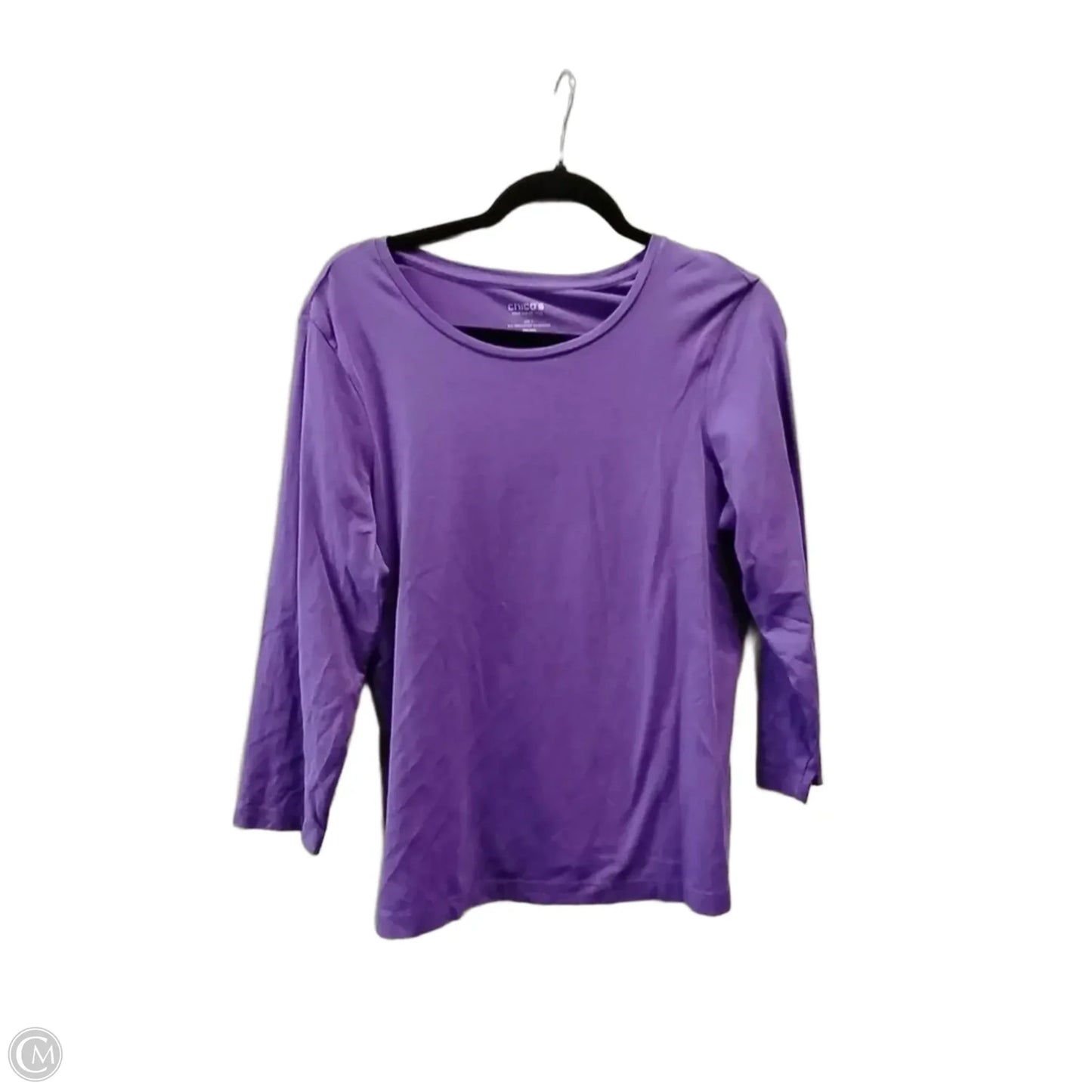 Top Long Sleeve By Chicos In Purple, Size: M