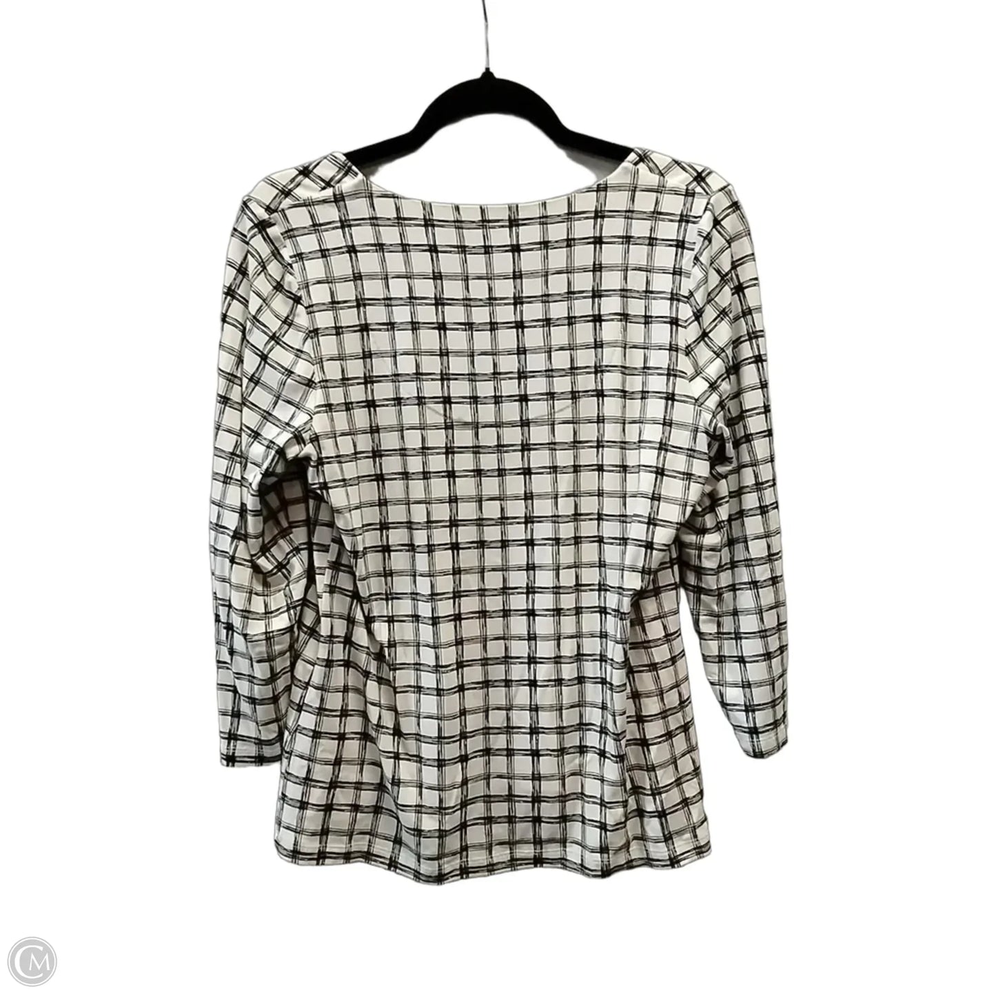 Top Long Sleeve By Chicos In Geometric Pattern, Size: M