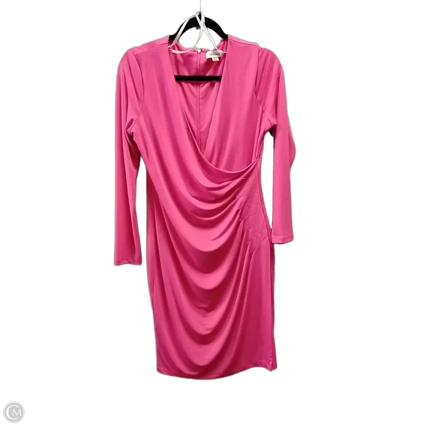 Dress Casual Midi By Calvin Klein In Pink, Size: 12