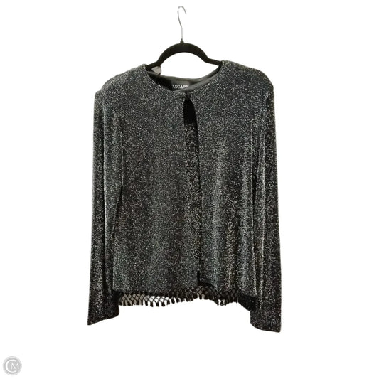 Jacket Designer By Xscape In Black & Silver, Size: M