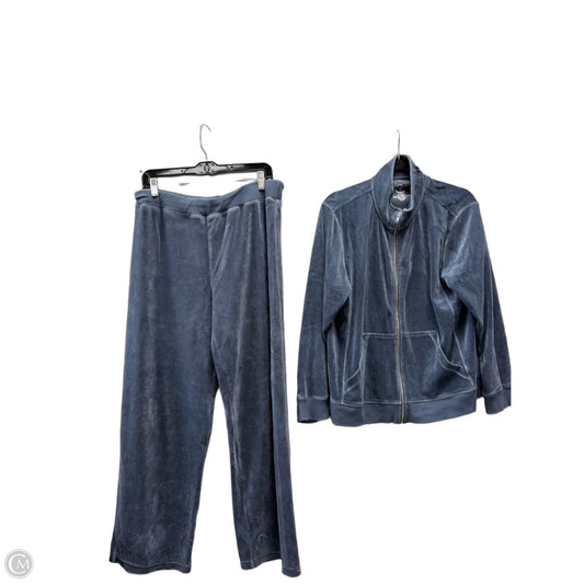 Pants Set 2pc By Chicos In Blue, Size: Xl