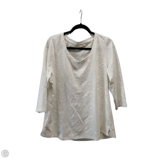 Top Long Sleeve By Soft Surroundings In White, Size: Xl
