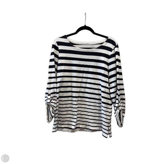 Top Long Sleeve By Coldwater Creek In Striped Pattern, Size: Xl