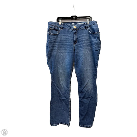 Jeans Boot Cut By Lee In Blue Denim, Size: 20