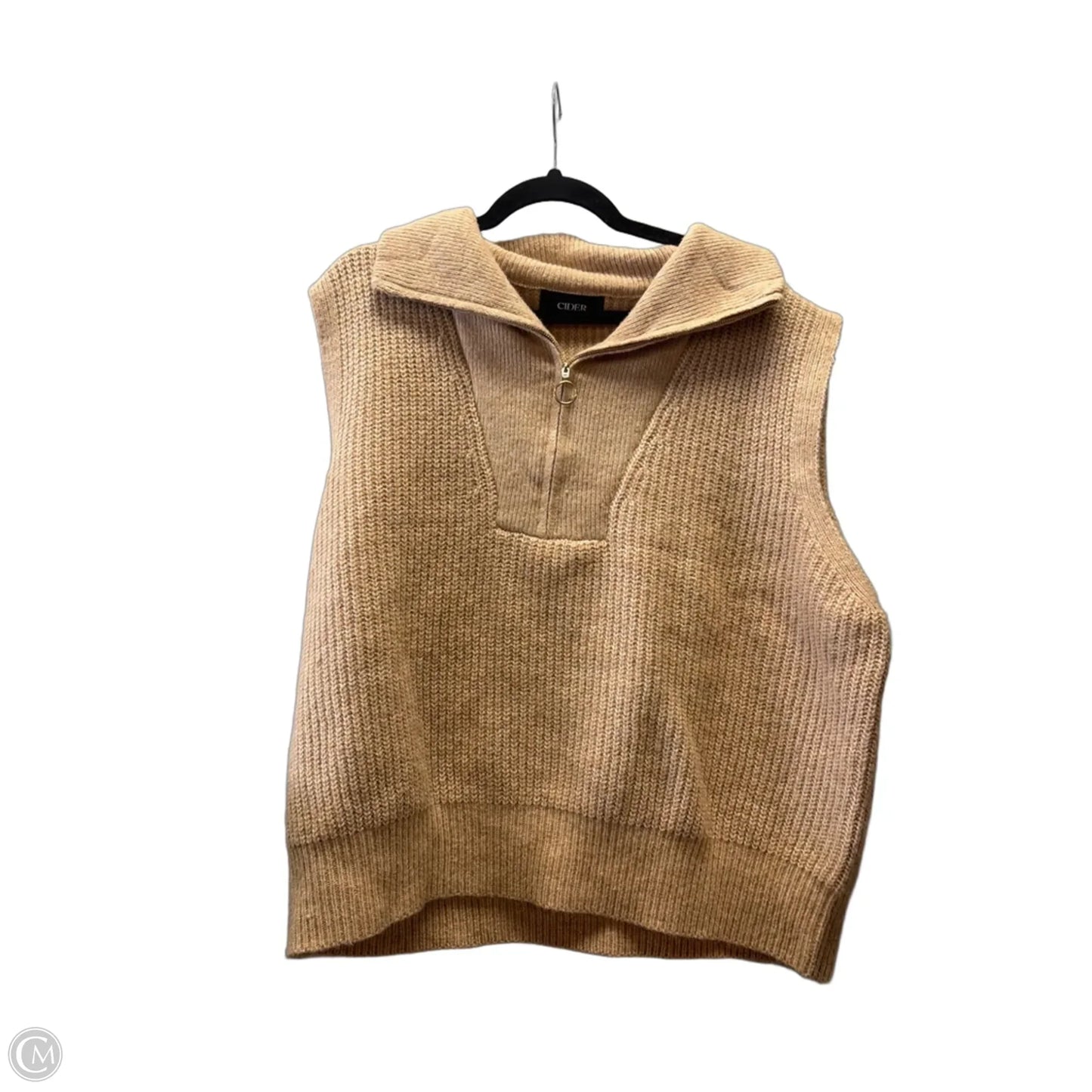 Vest Sweater By Cider In Brown, Size: 3x