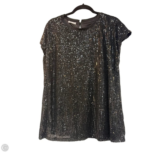 Top Short Sleeve By Edgely In Black, Size: Xl