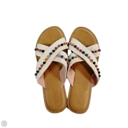 Sandals Flats By Toms In Beige, Size: 7.5
