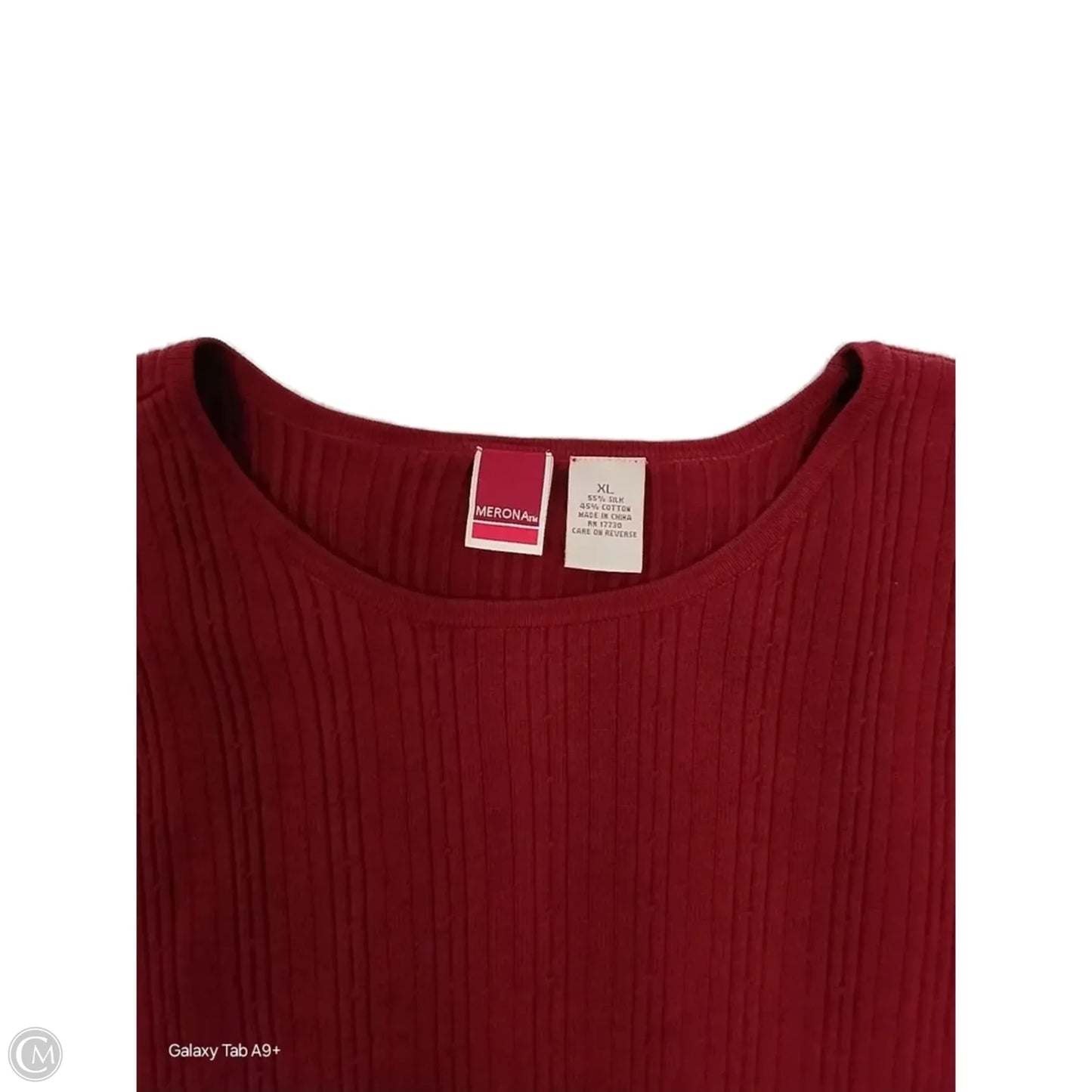 Top Short Sleeve By Merona In Red, Size: Xl