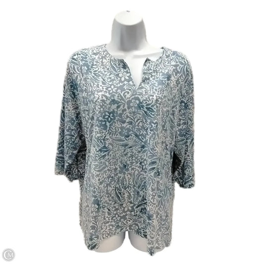Blouse Long Sleeve By Clothes Mentor In Floral Print, Size: 1x