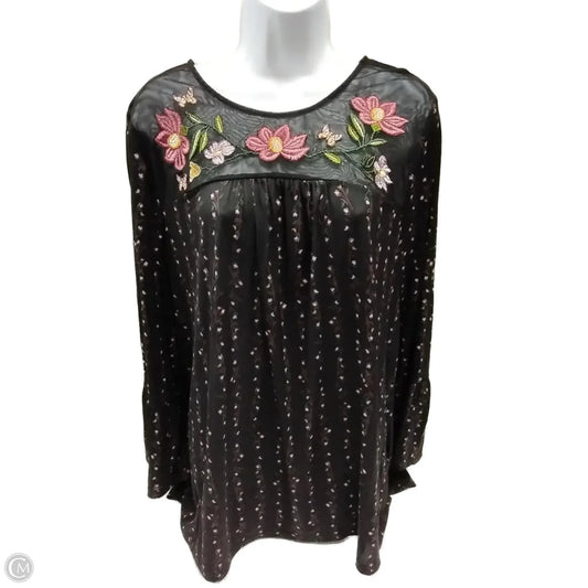 Blouse Long Sleeve By Style And Co Collection Women In Floral Print, Size: 2x