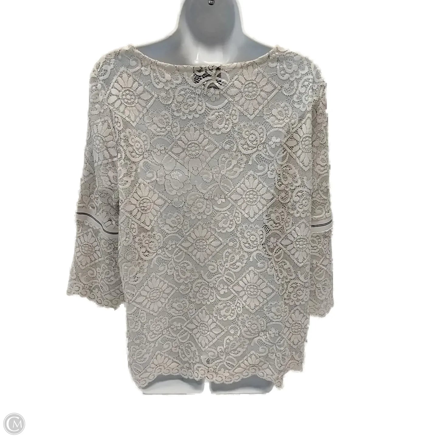 Top Long Sleeve By Rafaella In White, Size: L