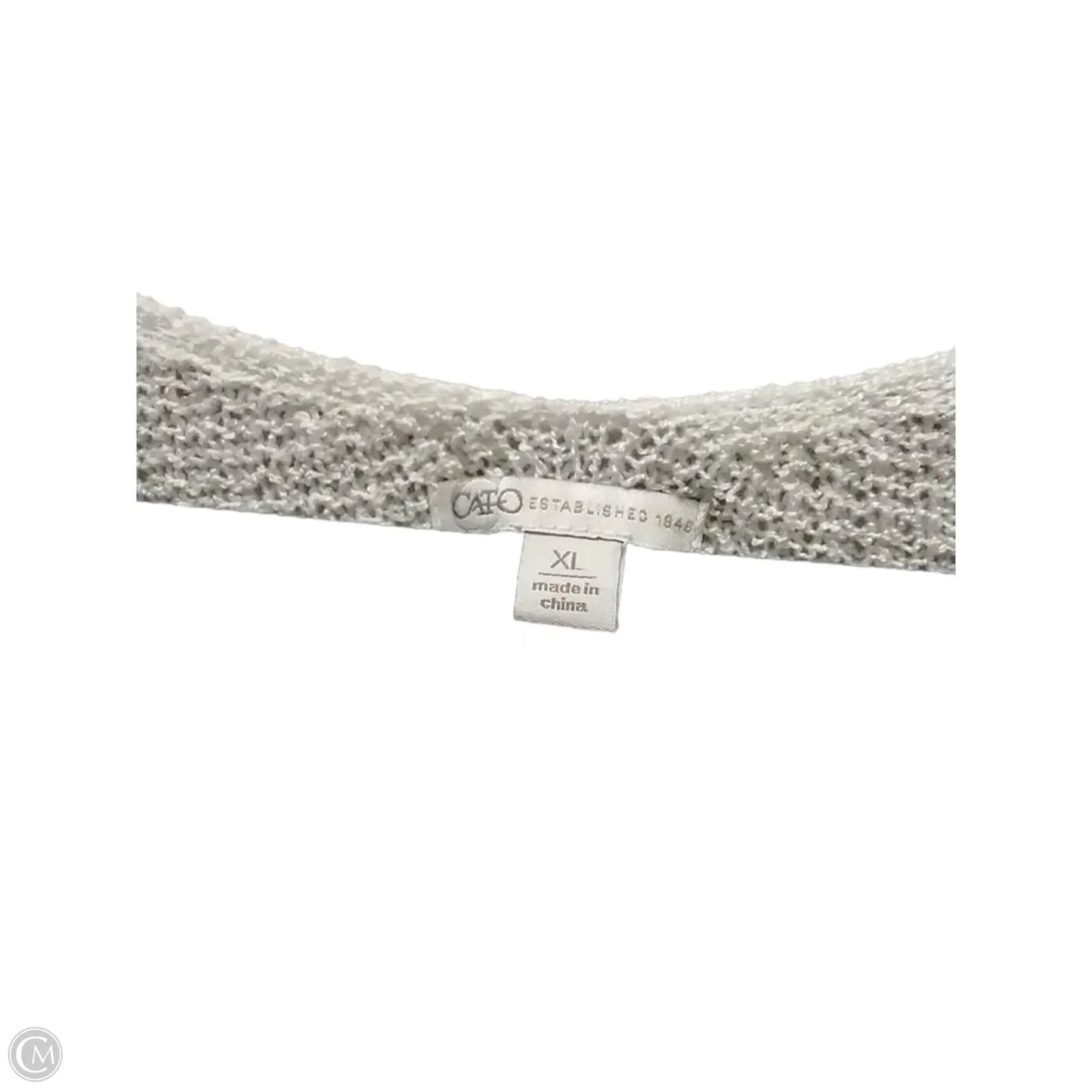 Top Long Sleeve By Cato In Cream, Size: Xl