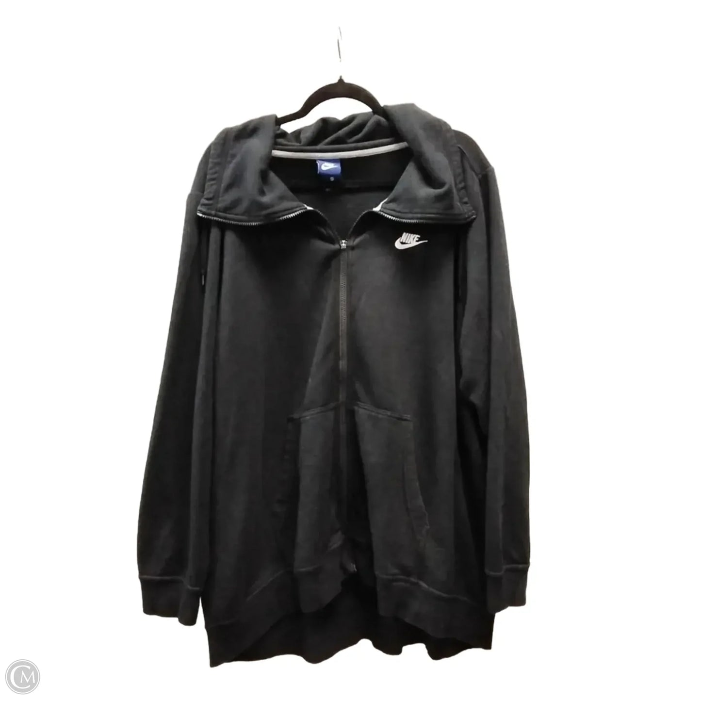 Athletic Jacket By Nike In Black, Size: 2x