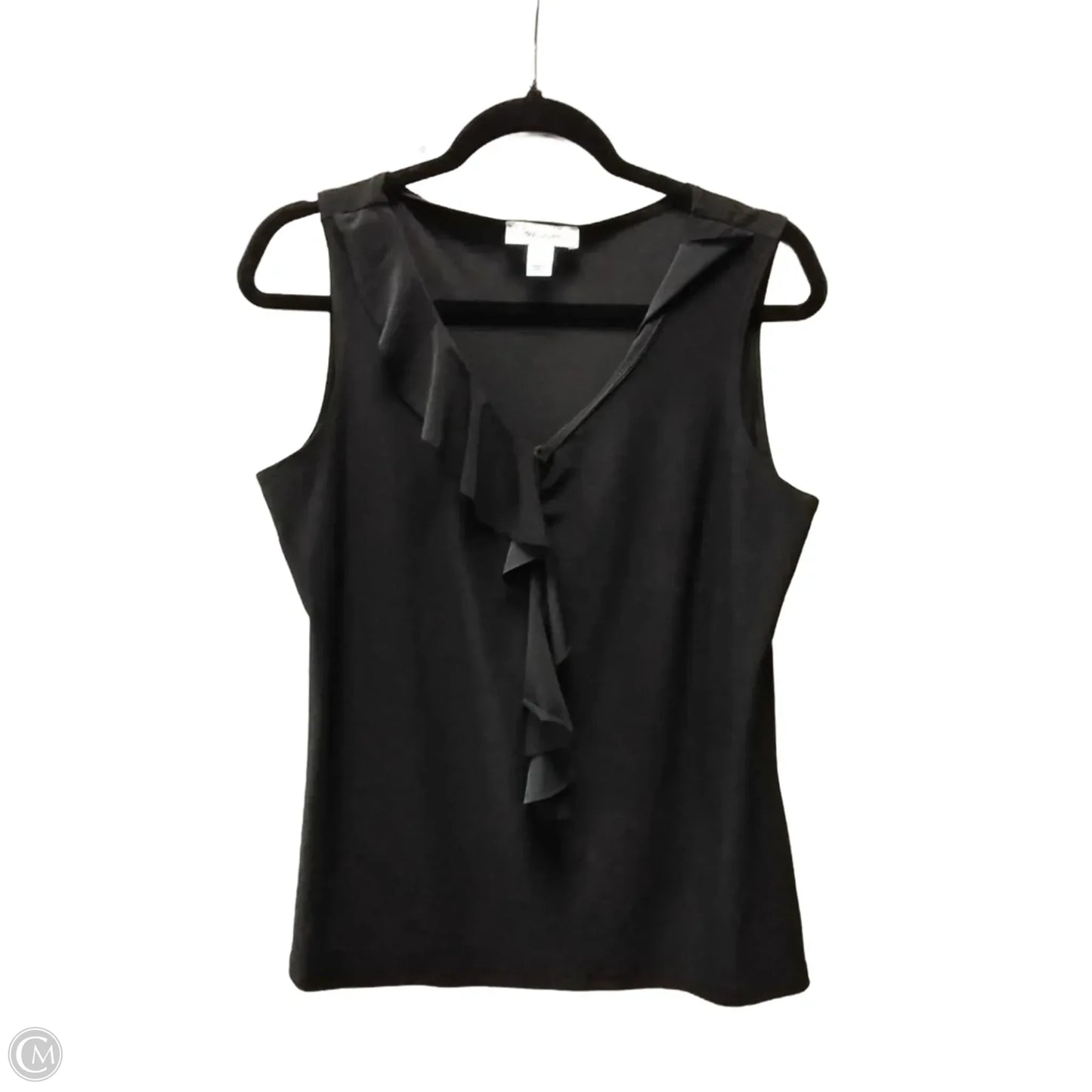 Top Sleeveless By Dressbarn In Black, Size: L