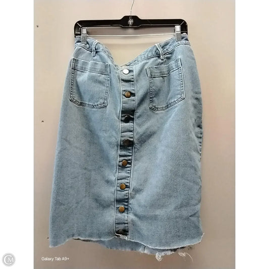 Skirt Mini & Short By Cato In Blue Denim, Size: 20w