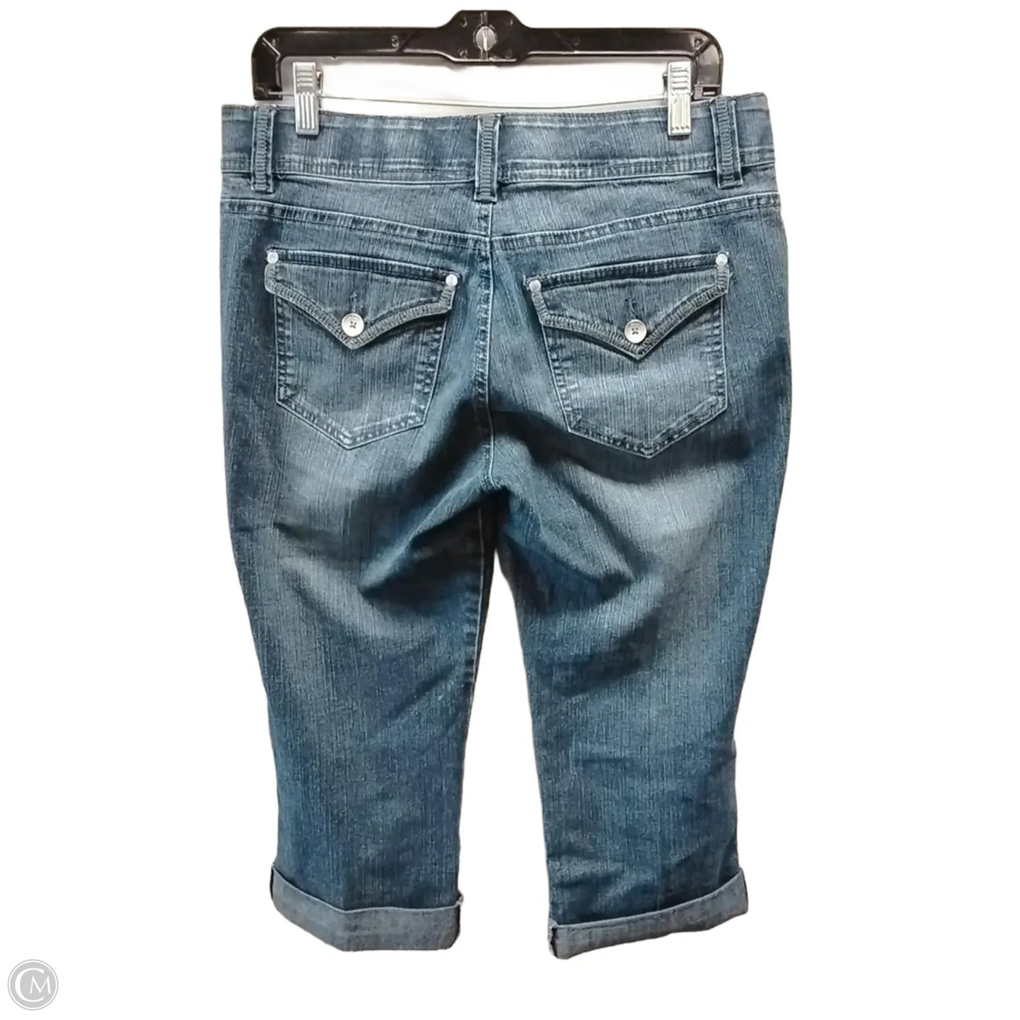 Jeans Cropped By Bandolino In Blue Denim, Size: 6