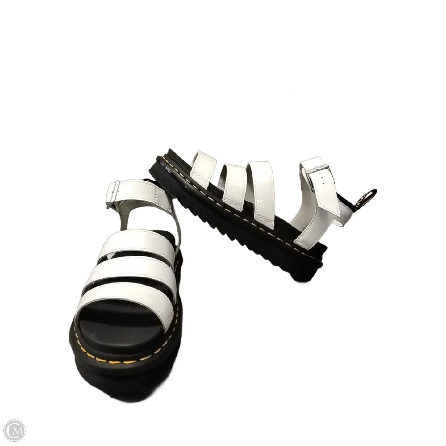 Sandals Heels Platform By Dr Martens In White, Size: 7