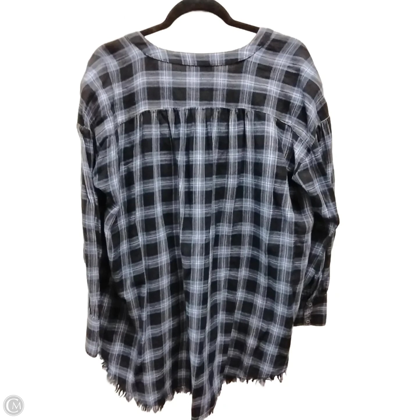 Top Long Sleeve By Umgee In Plaid Pattern, Size: S