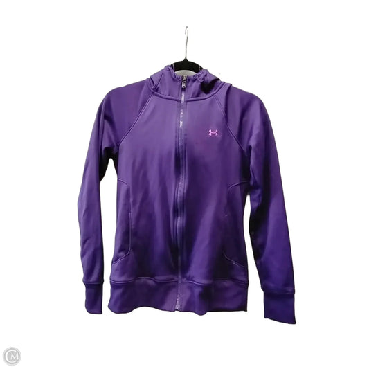Athletic Top Long Sleeve Hoodie By Under Armour In Purple, Size: S
