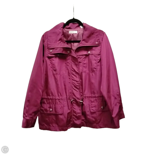 Jacket Windbreaker By Coldwater Creek In Red, Size: Xl