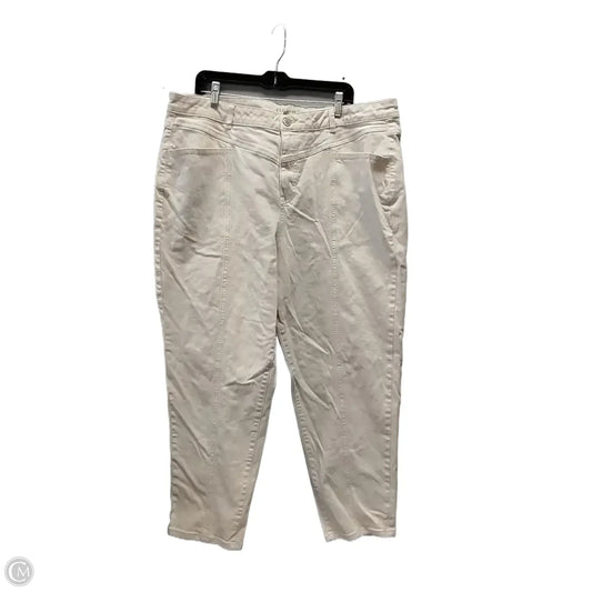 Jeans Straight By Eloquii In White, Size: 18