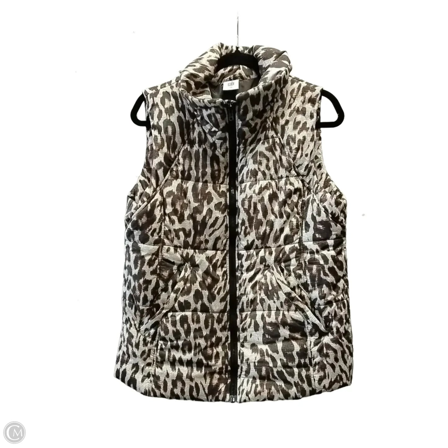 Vest Puffer & Quilted By Cabi In Animal Print, Size: M