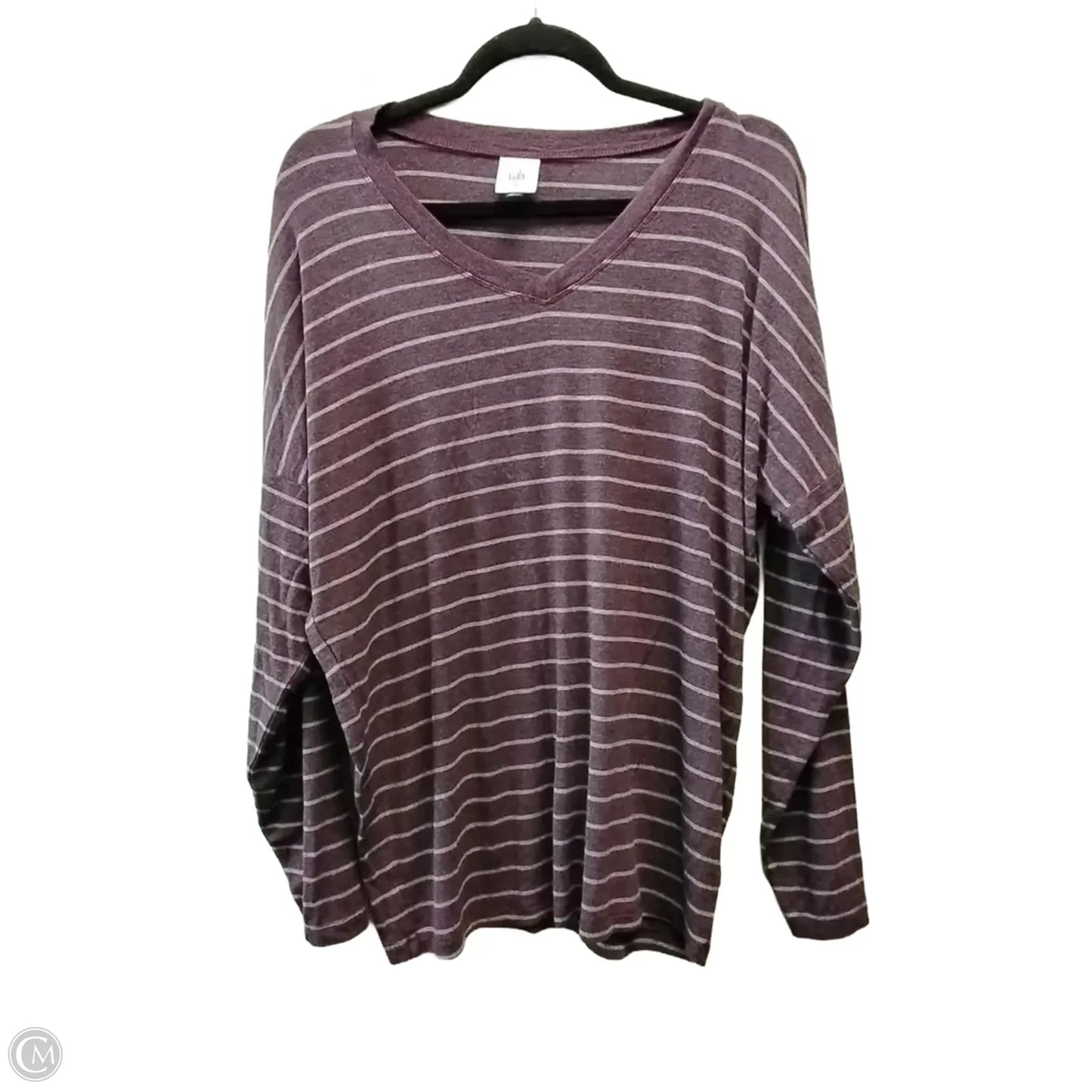 Top Long Sleeve By Cabi In Striped Pattern, Size: M