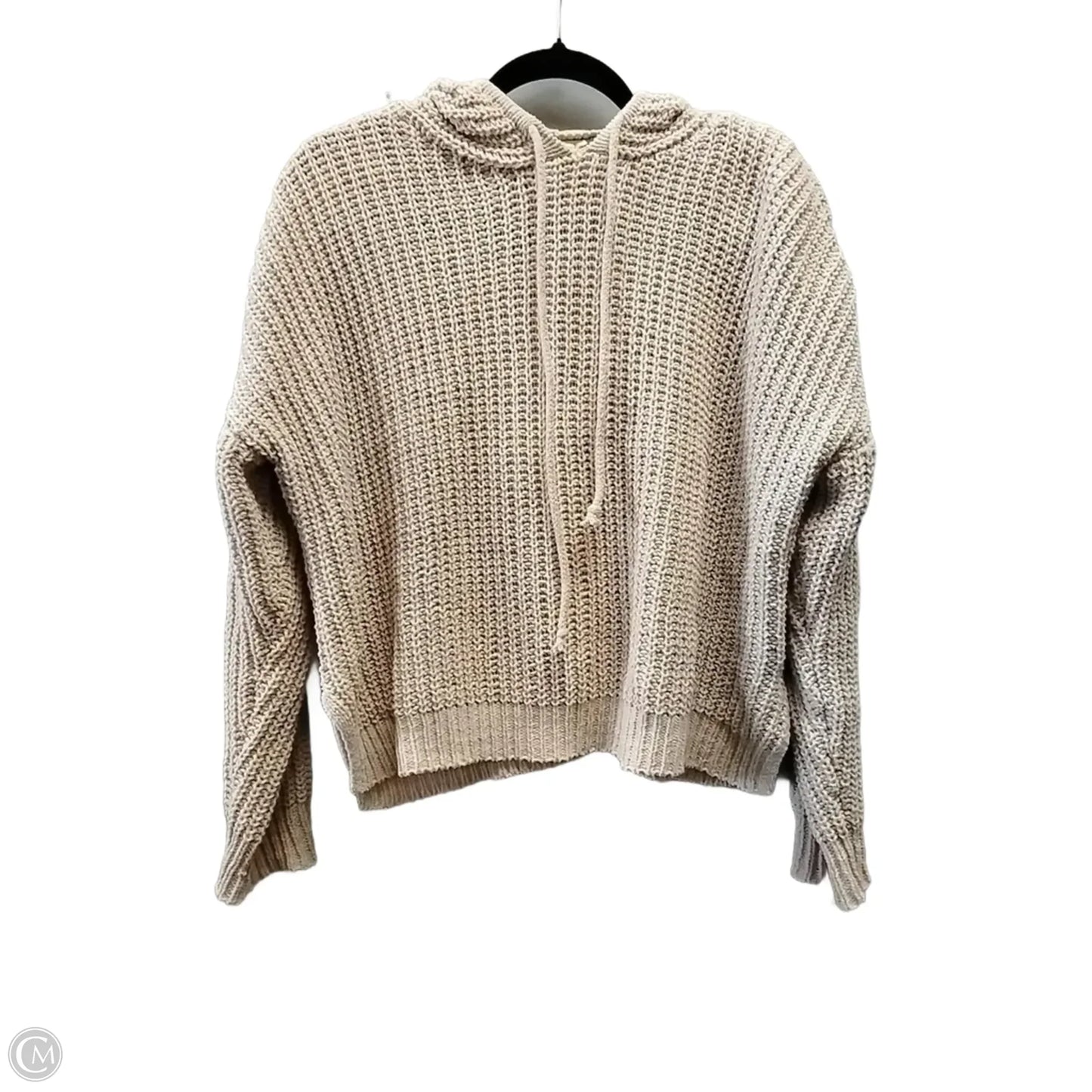 Sweatshirt Hoodie By Clothes Mentor In Beige, Size: S