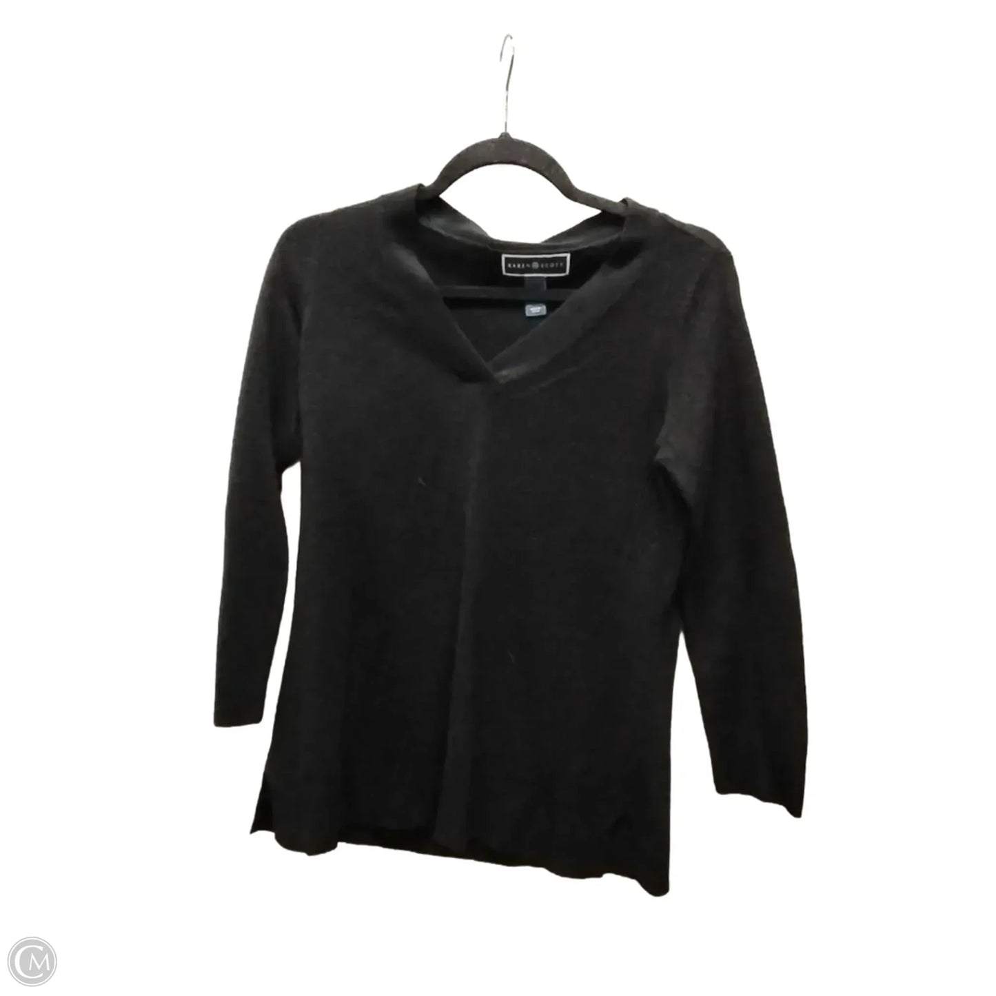 Top Long Sleeve By Karen Scott In Black, Size: Xs