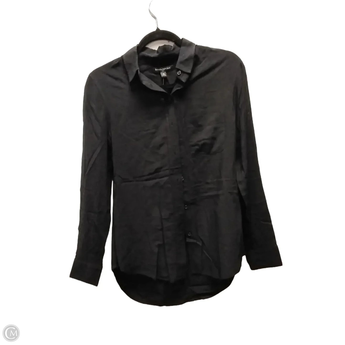 Top Long Sleeve By Banana Republic In Black, Size: Xs
