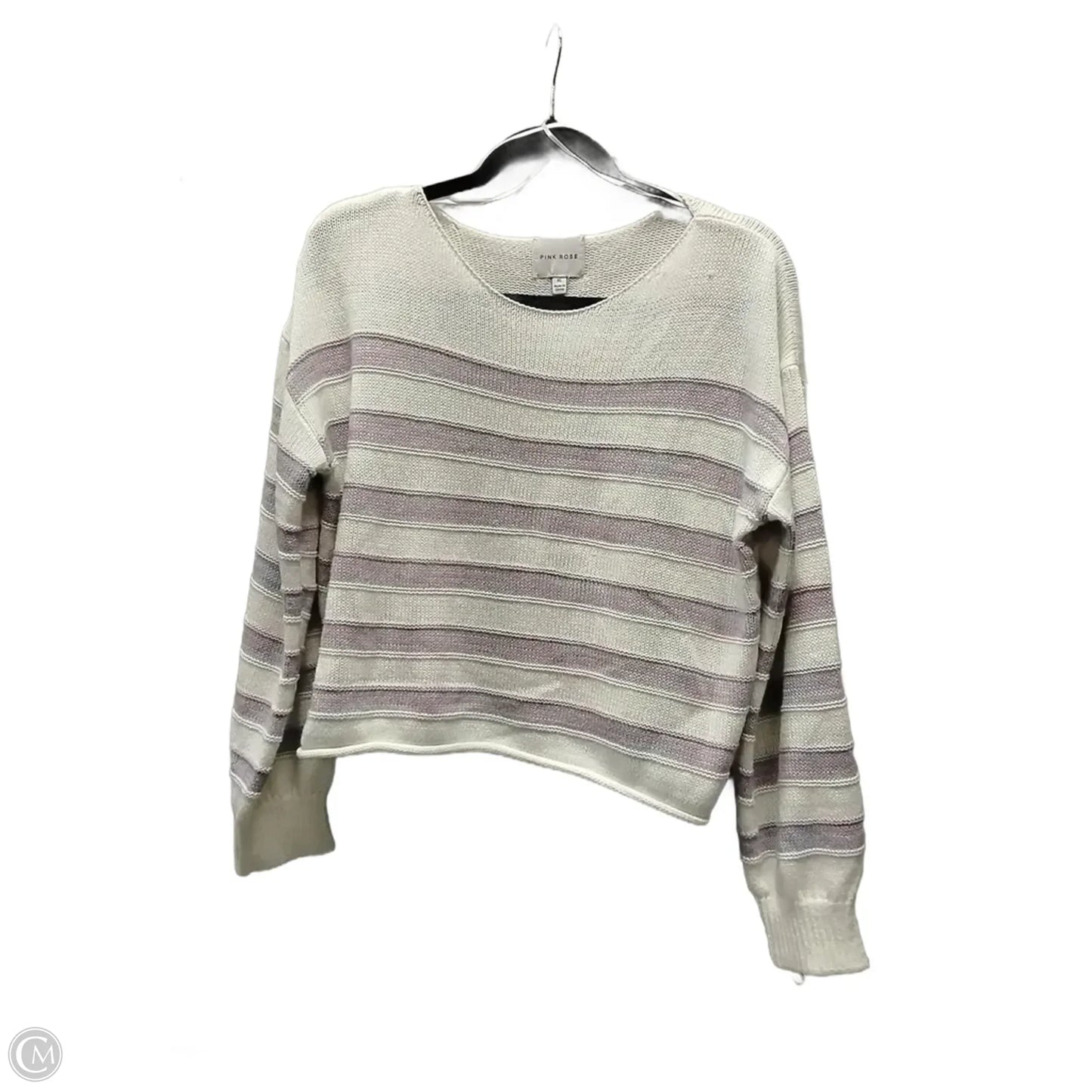 Sweater By Pink Rose In Striped Pattern, Size: Xl