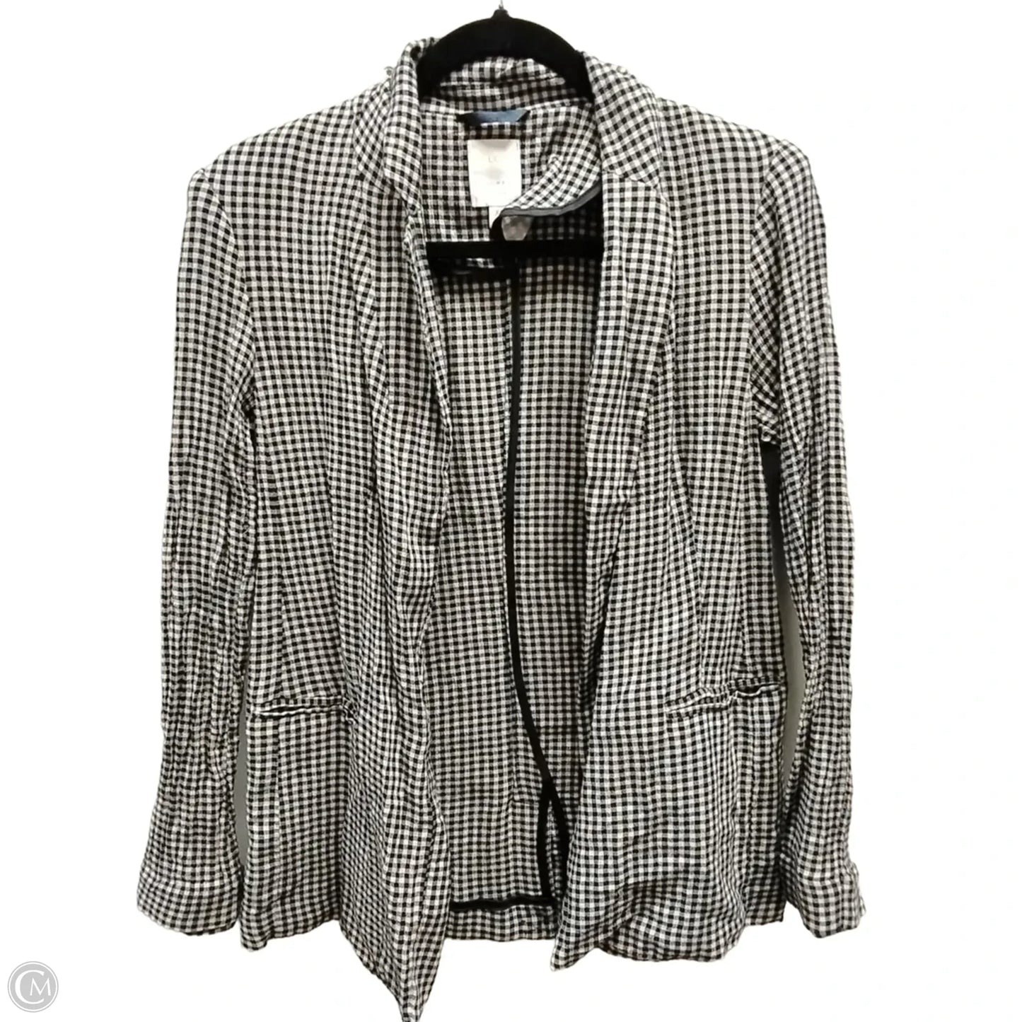 Top Long Sleeve By Clothes Mentor In Plaid Pattern, Size: Xs