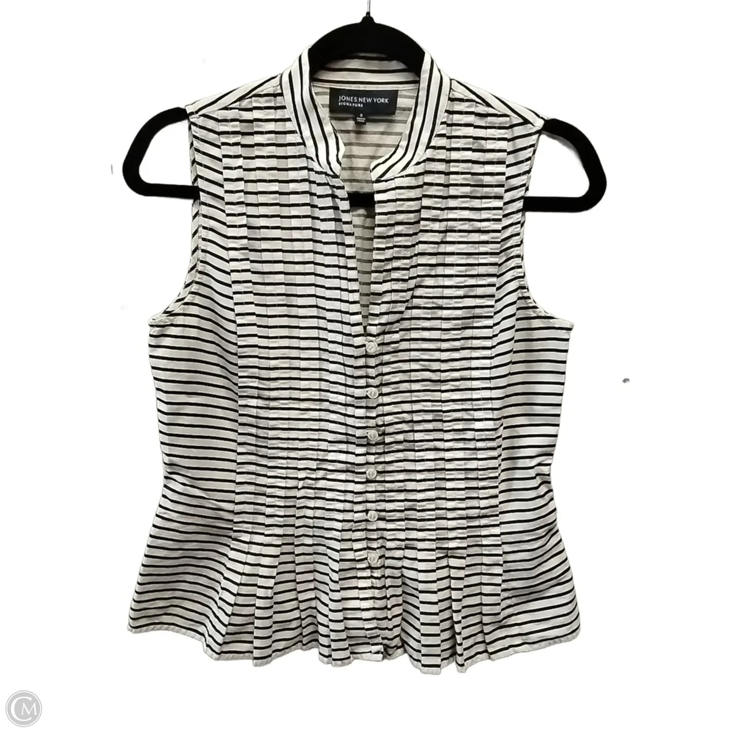 Top Sleeveless By Jones New York In Striped Pattern, Size: S