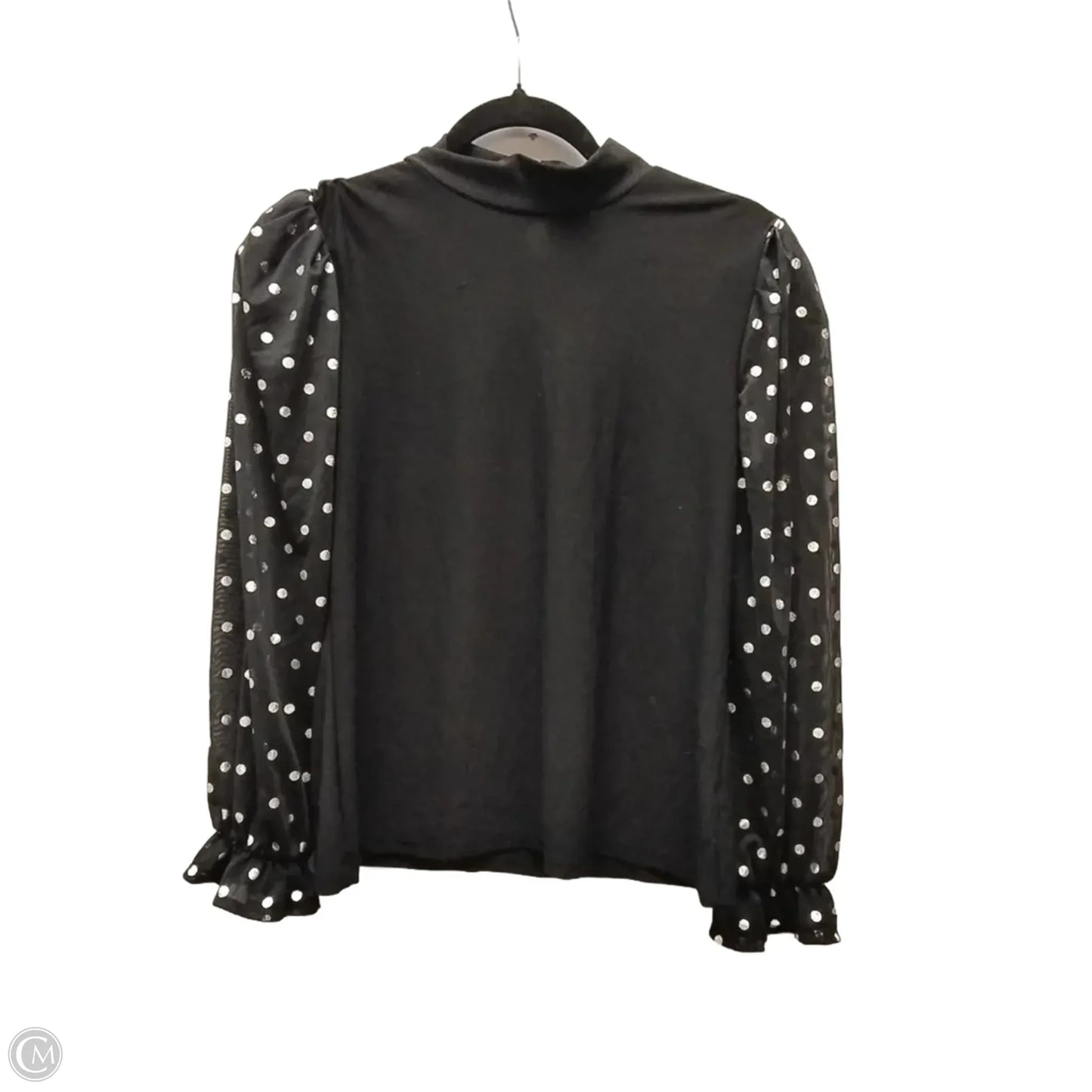 Top Long Sleeve By Madison In Black, Size: S