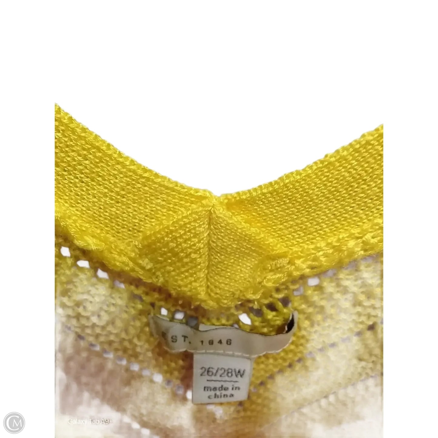 Top Short Sleeve By Cato In Yellow, Size: 4x