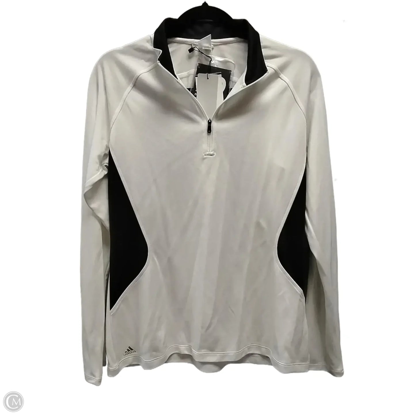 Athletic Jacket By Adidas In White, Size: M